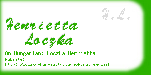 henrietta loczka business card